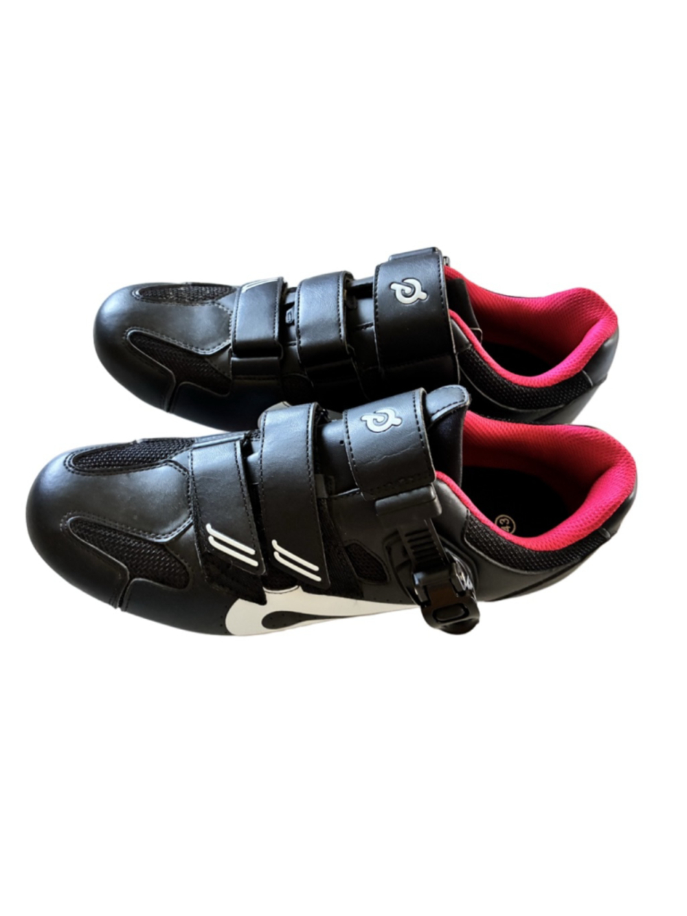 Peloton Black and Pink Cycling Shoes size 43 men 10 women 12